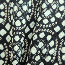 Load image into Gallery viewer, Haori Jacket Vintage(1950-1980) Black Mint Blue Full Shibori Diamond Geometric Silk #10922E5