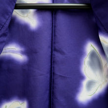 Load image into Gallery viewer, Yukata Blueish Purple Butterfly Cotton #10346F3