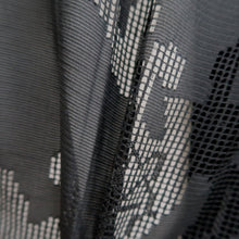 Load image into Gallery viewer, Haori Jacket Black Sheer Maple Leaf Wave Silk #10913E5