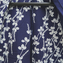 Load image into Gallery viewer, Yukata Vintage(1950-1980) Navy Botanical Cotton #11098B1