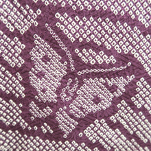 Load image into Gallery viewer, Haori Jacket Vintage(1950-1980) Purple Shibori Butterfly Silk #9804A5