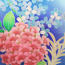 Load image into Gallery viewer, Furisode Light Blue Blue Camellia Silk #10334F2