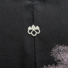 Load image into Gallery viewer, Haori Jacket Vintage(1950-1980) Black Silver Mastu Curling Wave Landscape Silk #9754A3