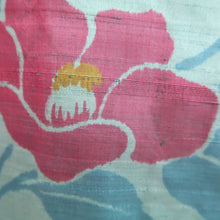 Load image into Gallery viewer, Haori Jacket Vintage(1920-1950) Light Gray Light Blue Meisen Silk #11002F5