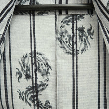 Load image into Gallery viewer, Men's Yukata Gray Black Dragon Cotton #10362F3