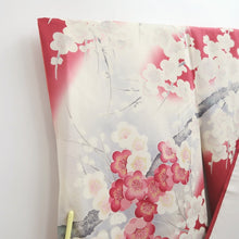 Load image into Gallery viewer, Furisode Magenta Plum blossom Branch Tall Silk #11082A5