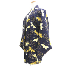 Load image into Gallery viewer, Haori Jacket Midnight blue Butterfly Silk #10854E3
