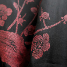 Load image into Gallery viewer, Haori Jacket Vintage(1950-1980) Black Plum blossom Branch Silk #10672C5