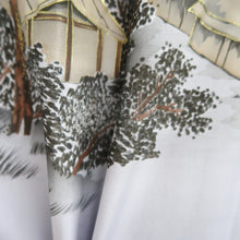 Load image into Gallery viewer, Men's Juban Blueish Gray Landscape Silk #10447A4