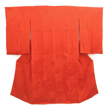 Load image into Gallery viewer, Juban Vintage(1950-1980) Red Peony Chrysanthemum Silk #10504B1