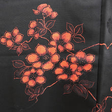 Load image into Gallery viewer, Haori Jacket Vintage(1950-1980) Black Flower Silk #10592C1