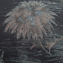Load image into Gallery viewer, Haori Jacket Vintage(1950-1980) Black Gold Silver Chrysanthemum Silk #10186D5