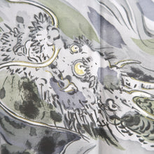 Load image into Gallery viewer, Men's Haori Vintage(1950-1980) Blue Black Dragon Silk #10649C4