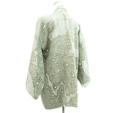 Load image into Gallery viewer, Haori Jacket Light Green Shibori Silk #10683D1