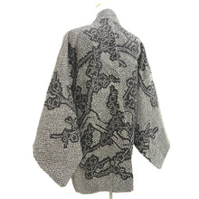 Load image into Gallery viewer, Haori Jacket Vintage(1950-1980) Black Full Shibori Ume Branch Silk #10834E2
