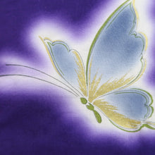 Load image into Gallery viewer, Yukata Vintage(1950-1980) Purple Butterfly Cotton #10475A5