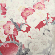 Load image into Gallery viewer, Furisode Magenta Plum blossom Branch Tall Silk #11082A5