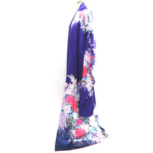 Load image into Gallery viewer, Furisode Blueish Purple Rose Tall Silk #9606H4