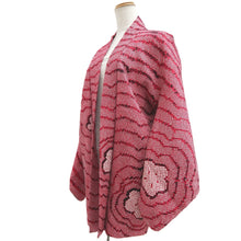 Load image into Gallery viewer, Haori Jacket Vintage(1950-1980) Red Full Shibori Flower Silk #10573B5