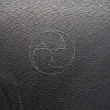 Load image into Gallery viewer, Men's Haori Vintage(1950-1980) Blueish Black See-Through Montsuki Silk #10425A2