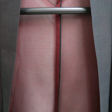 Load image into Gallery viewer, Haori Jacket Vintage(1950-1980) Black Wine red Sheer Botanical Embroidery Silk #10904E5