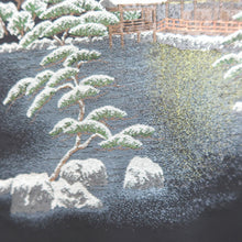 Load image into Gallery viewer, Haori Jacket Vintage(1950-1980) Black Kyoto Kinkakuji Silk #9739A2