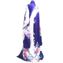 Load image into Gallery viewer, Furisode Blueish Purple Rose Tall Silk #9606H4