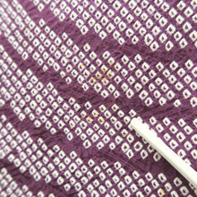 Load image into Gallery viewer, Haori Jacket Vintage(1950-1980) Purple Shibori Butterfly Silk #9804A5