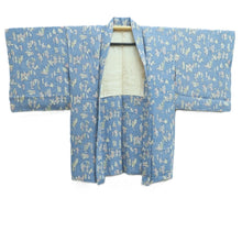 Load image into Gallery viewer, Haori Jacket Light Blue People of ancient times Silk #10723D2