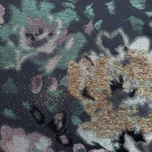 Load image into Gallery viewer, Haori Jacket Vintage(1950-1980) Black Silver Green Flower Silk #10823E1