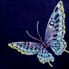 Load image into Gallery viewer, Yukata Vintage(1950-1980) Navy Butterfly Cotton #10485B1