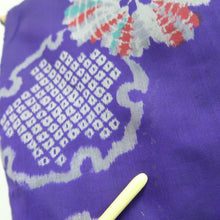 Load image into Gallery viewer, Haori Jacket Vintage(1920-1950) Purple Meisen Pine Tree Silk #11043A3