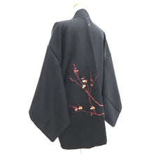 Load image into Gallery viewer, Haori Jacket Black Fully Embroidered Branch Silk #10814E1