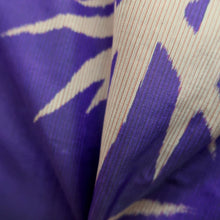 Load image into Gallery viewer, Haori Jacket Vintage(1920-1950) Blueish Purple Meisen Bamboo leaf Silk #11052A3