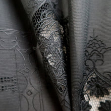 Load image into Gallery viewer, Haori Jacket Vintage(1950-1980) Black See-Through Chrysanthemum Silk #10633C4