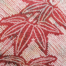 Load image into Gallery viewer, Haori Jacket Vintage(1950-1980) Pink Red Full Shibori Bamboo leaf Silk #10157D4