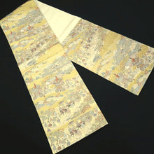 Load image into Gallery viewer, Fukuro Obi Gold Rakchu Saireizu Nagashima Silk BB312V8