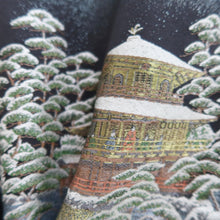 Load image into Gallery viewer, Haori Jacket Vintage(1950-1980) Black Kyoto Kinkakuji Silk #9739A2