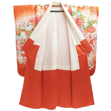 Load image into Gallery viewer, Furisode Orange Pink Plum blossom Branch Tall Silk #10314F1