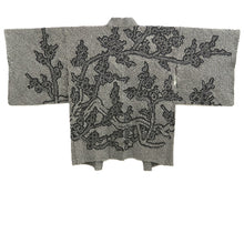 Load image into Gallery viewer, Haori Jacket Vintage(1950-1980) Black Full Shibori Ume Branch Silk #10834E2