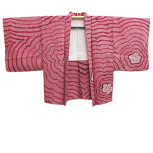 Load image into Gallery viewer, Haori Jacket Vintage(1950-1980) Red Full Shibori Flower Silk #10573B5