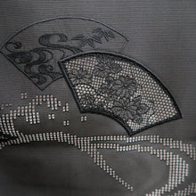 Load image into Gallery viewer, Haori Jacket Black Sheer Chrysanthemum Ryusui Silk #10964F3