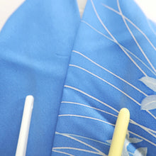 Load image into Gallery viewer, Furisode Blue White Peony Tall Silk #9698J4