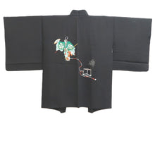 Load image into Gallery viewer, Haori Jacket Black Noh Silk #11074A4