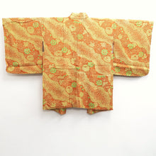 Load image into Gallery viewer, Haori Jacket Vintage(1950-1980) Yellow Light Brown Full Shibori Kiku Bamboo leaf Silk #10217E2