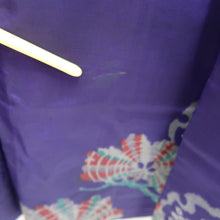 Load image into Gallery viewer, Haori Jacket Vintage(1920-1950) Purple Meisen Pine Tree Silk #11043A3