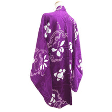 Load image into Gallery viewer, Haori Jacket Vintage(1920-1950) Purple Shibori Flower Silk #10623C3