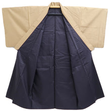 Load image into Gallery viewer, Men's Kimono Light Yellow brown Montsuki Silk #10464A4