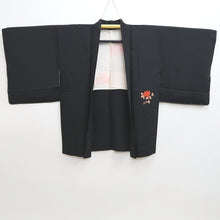 Load image into Gallery viewer, Haori Jacket Vintage(1950-1980) Black Fully Embroidered Karakusa Silk #9839B1