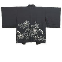 Load image into Gallery viewer, Haori Jacket Vintage(1950-1980) Black Shibori Flower Silk #10593C1